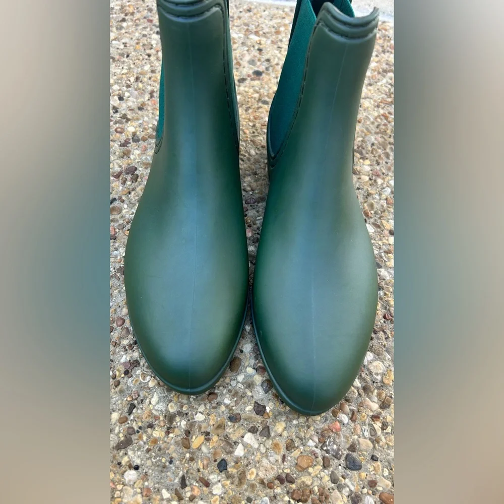 Catherine Malandrino Women's Briellie Bow Rain Boot in Green EUR‎ 39 US 8-8.5